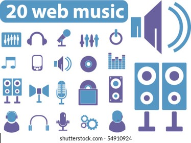 20 music signs. vector