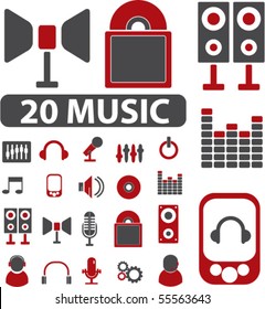 20 music signs. vector