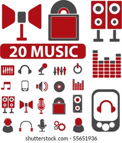 20 music signs. vector