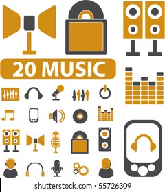 20 music signs. vector
