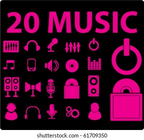 20 sinais musicais. vetor