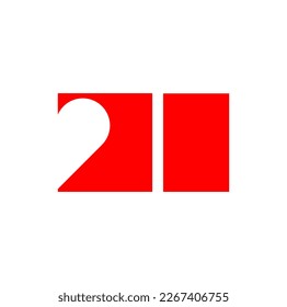 20 number written with red color icon