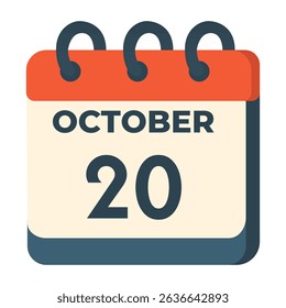 20 october calendar vector on white background
Vector calendar with date - Powered by Shutterstock - Get 15% off with code: PIKWIZARD15