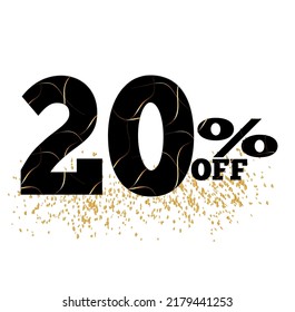 20 Off Banner Twenty Percent Discount Stock Vector (Royalty Free ...