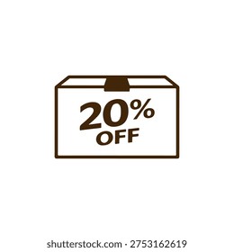 20% off box vector
Vector percentage discount sale on a white background
