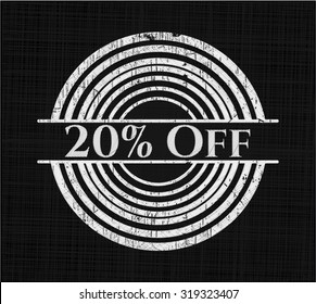 Emblema de tiza de 20% de descuento