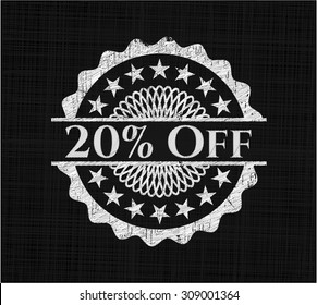 20% Off chalkboard emblem