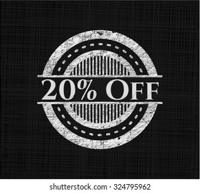 20% Off chalkboard emblem