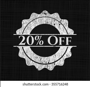 20 % Rabatt auf das Chalkboard-Emblem auf Schwarz