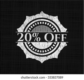 20% Off with chalkboard texture