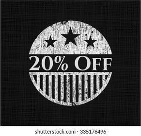 20% Off with chalkboard texture