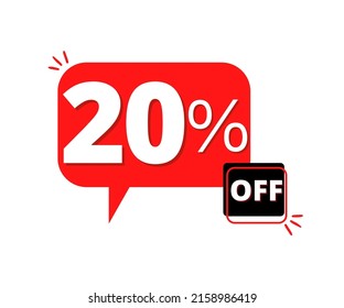 20% off cocom red thought bubble design 