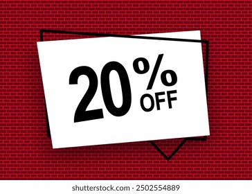 20% Off discount. Banner for promotion and offer