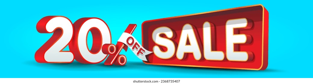 20% off Discount sale for Marketing Promotions or advertising. Discount Sale template for Promos.