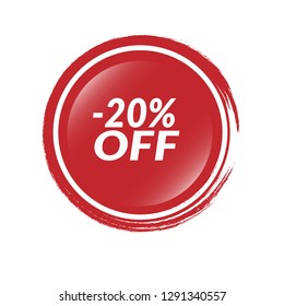 -20% OFF - glossy round button