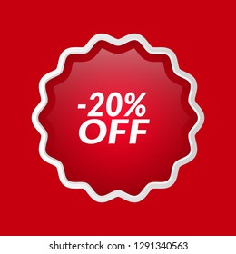 -20% OFF - glossy round button