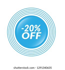 -20% OFF - glossy round button