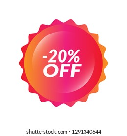 -20% OFF - glossy round button