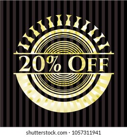 20% Off golden emblem