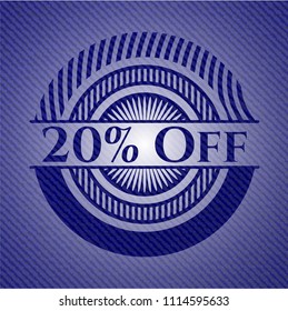 20% Off jean background