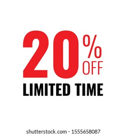 20% off limited time icon