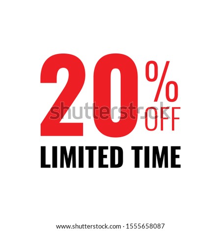 20% off limited time icon
