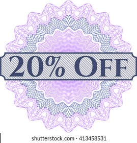 20% Off money style rosette