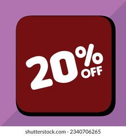20% off per cent, percentage number in a colored circle, promotion, big sale, colorful background