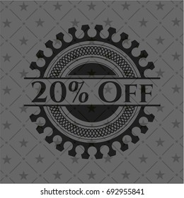 20% Off realistic black emblem