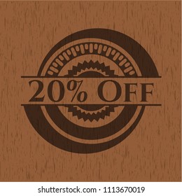 20% Off retro wooden emblem