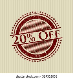 20% Off rubber grunge texture seal