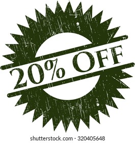 20% Off rubber grunge texture seal