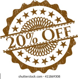 20% Sin sello de goma