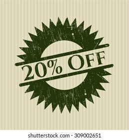 20% Off rubber stamp