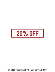 20% OFF Vetor de design de carimbo