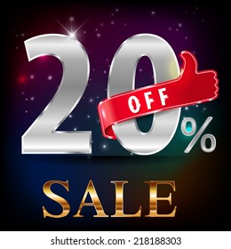 20% off, 20 sale discount hot sale with special offer- vector EPS10