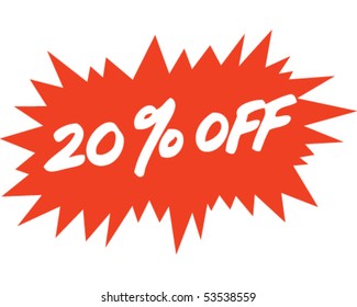 20% Off Sign