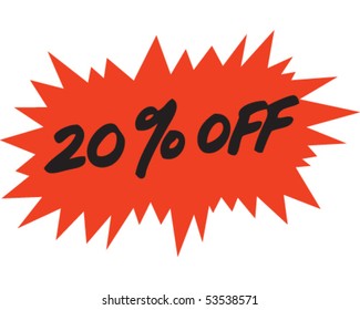 20% Off Sign