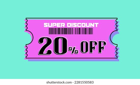 20% OFF. Special Offer Marketing Announcement. Super Discount promotion.20% Discount Special Offer