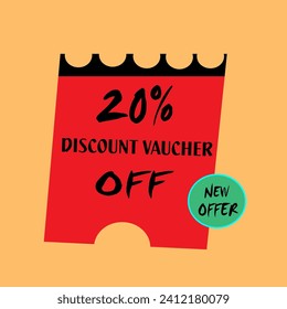 20% OFF. Special Offer Marketing Announcement. Discount promotion.20% Discount Special Offer Conceptual Banner Design Template.