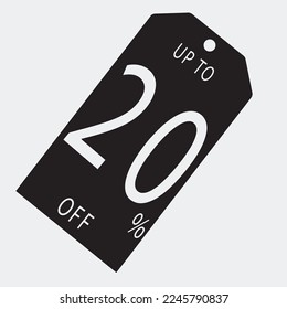 up to 20% off super sale tags vector, Shopping and 
discount concept.