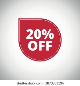 20% off Tag - vector format sale tag