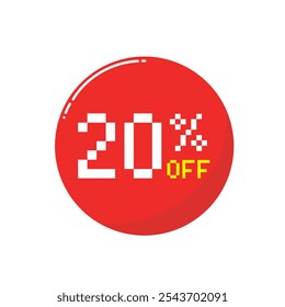 20 % Rabatt auf Vektor-Tag, Rabatt-Tag 20 % Rabatt auf Vektor, dekorative Promo 20 % Rabatt auf Vektor.