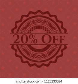 20% Off vintage red emblem