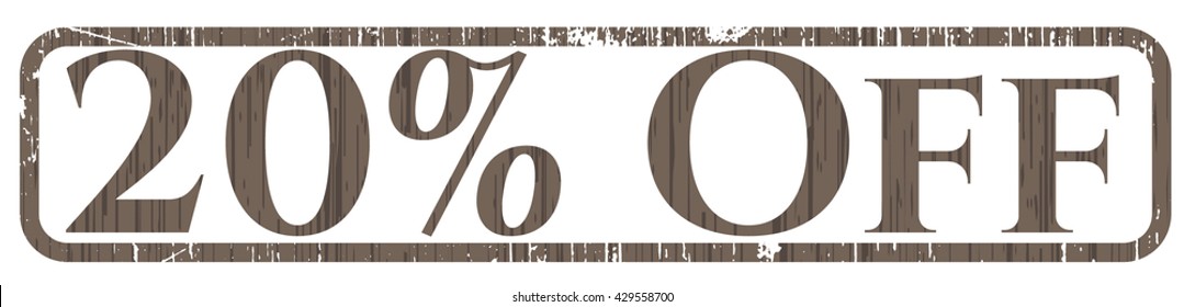 20% Off wooden emblem. Vintage.