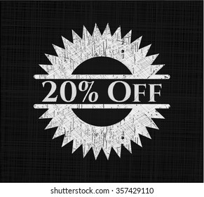 20% Off written on a blackboard
