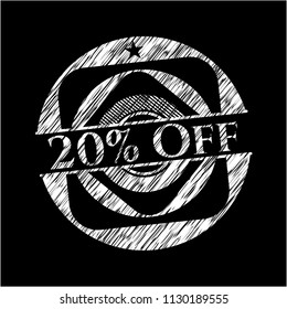 20% Off written on a chalkboard