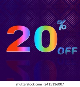 20% off,discount promotion sale,Template for products advertising, web banners, leaflets, certificates and postcards. Vector  banner,Special offer limited time 20% off.