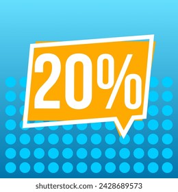 20% OFFER, DISCOUNT, PROMOTION, VECTOR, EPS, CDR, 20 PERCENT