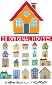 20 original houses. vector